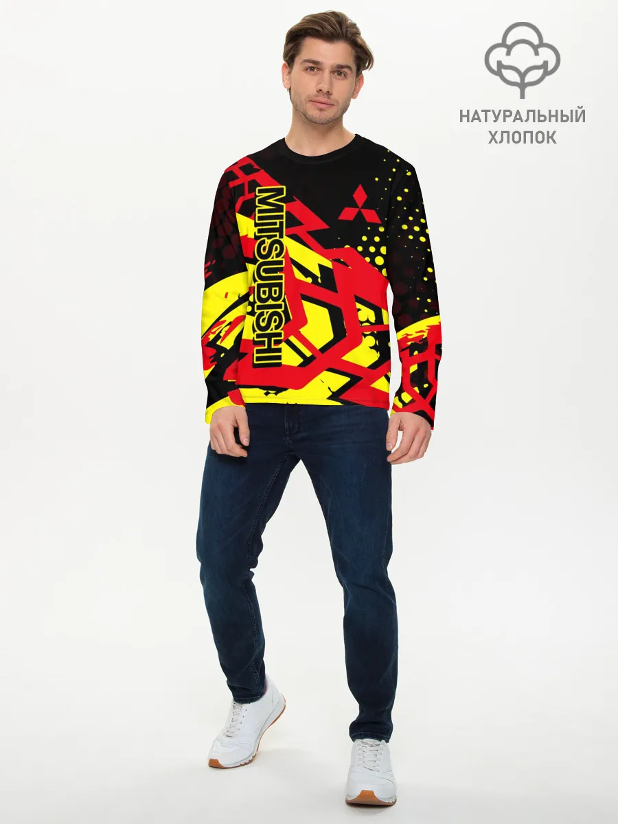 Мужской лонгслив базовый / Mitsubishi