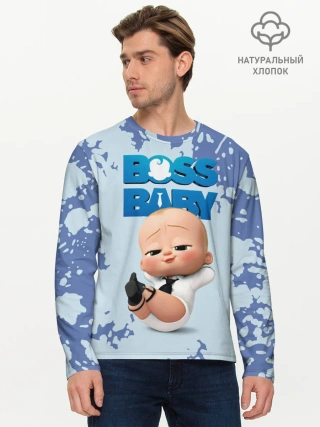 Мужской лонгслив базовый / Boss Baby / Босс Молокосос