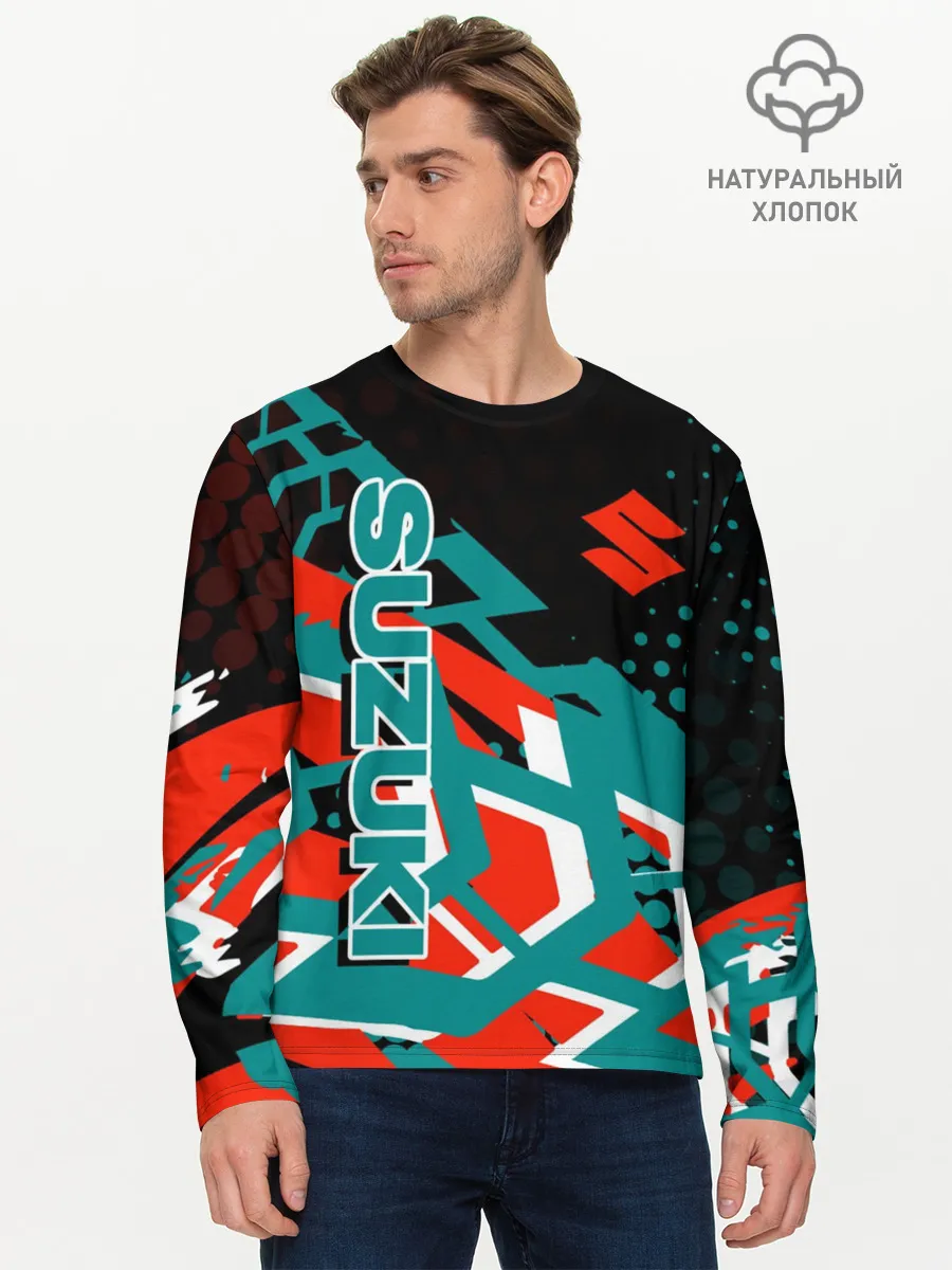 Мужской лонгслив базовый / Suzuki