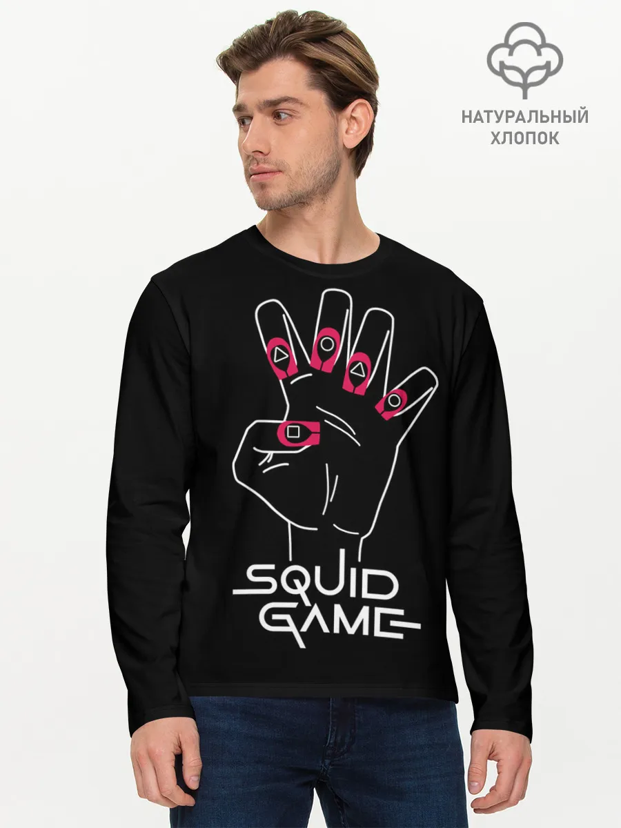 Мужской лонгслив базовый / Hand of player 001