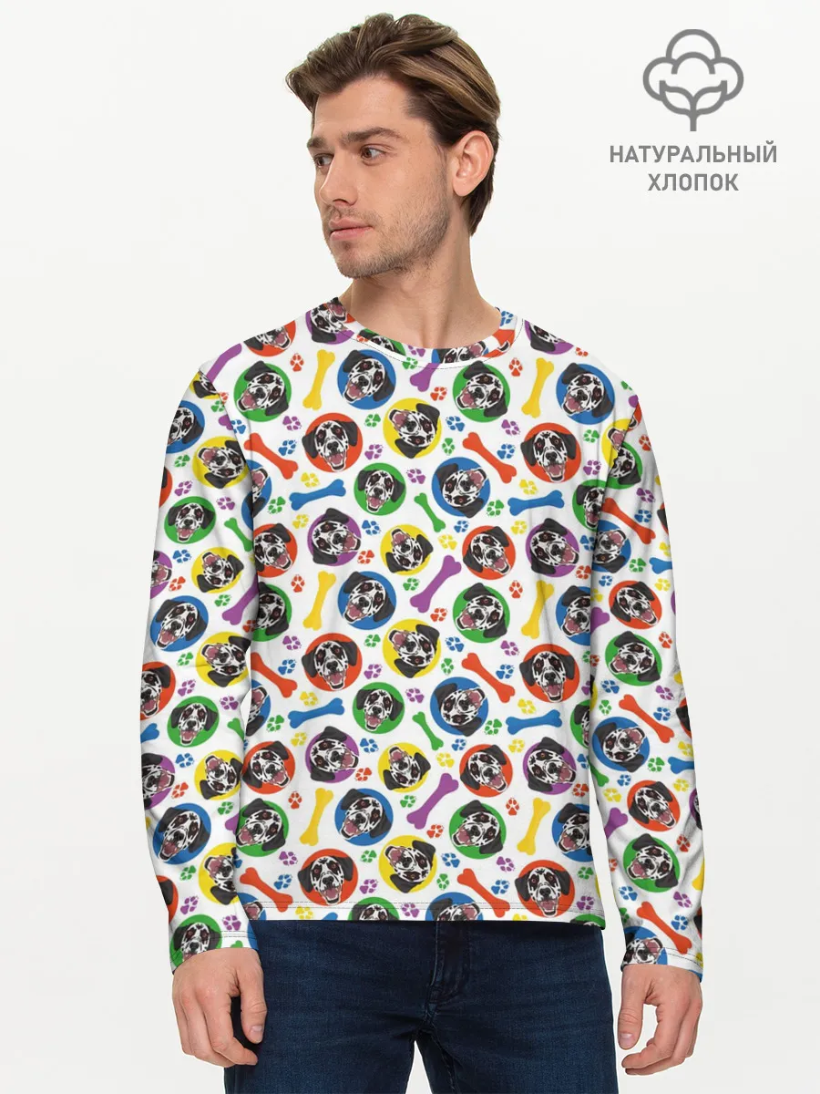 Мужской лонгслив базовый / Далматинец