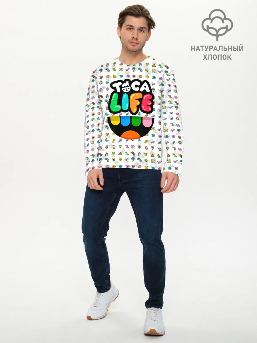 Мужской лонгслив базовый / Toca Boca | Тока Бока | Паттерн