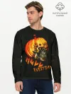 Мужской лонгслив базовый / Helloween / череп тыква/ scull pumkin