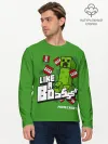 Мужской лонгслив базовый / LIKE A BOSS Minecraft Creepe
