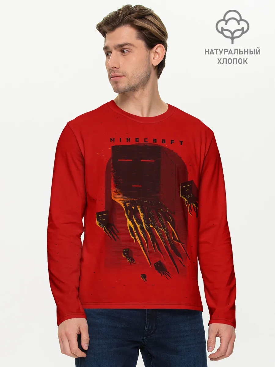 Мужской лонгслив базовый / Гаст - Minecraft