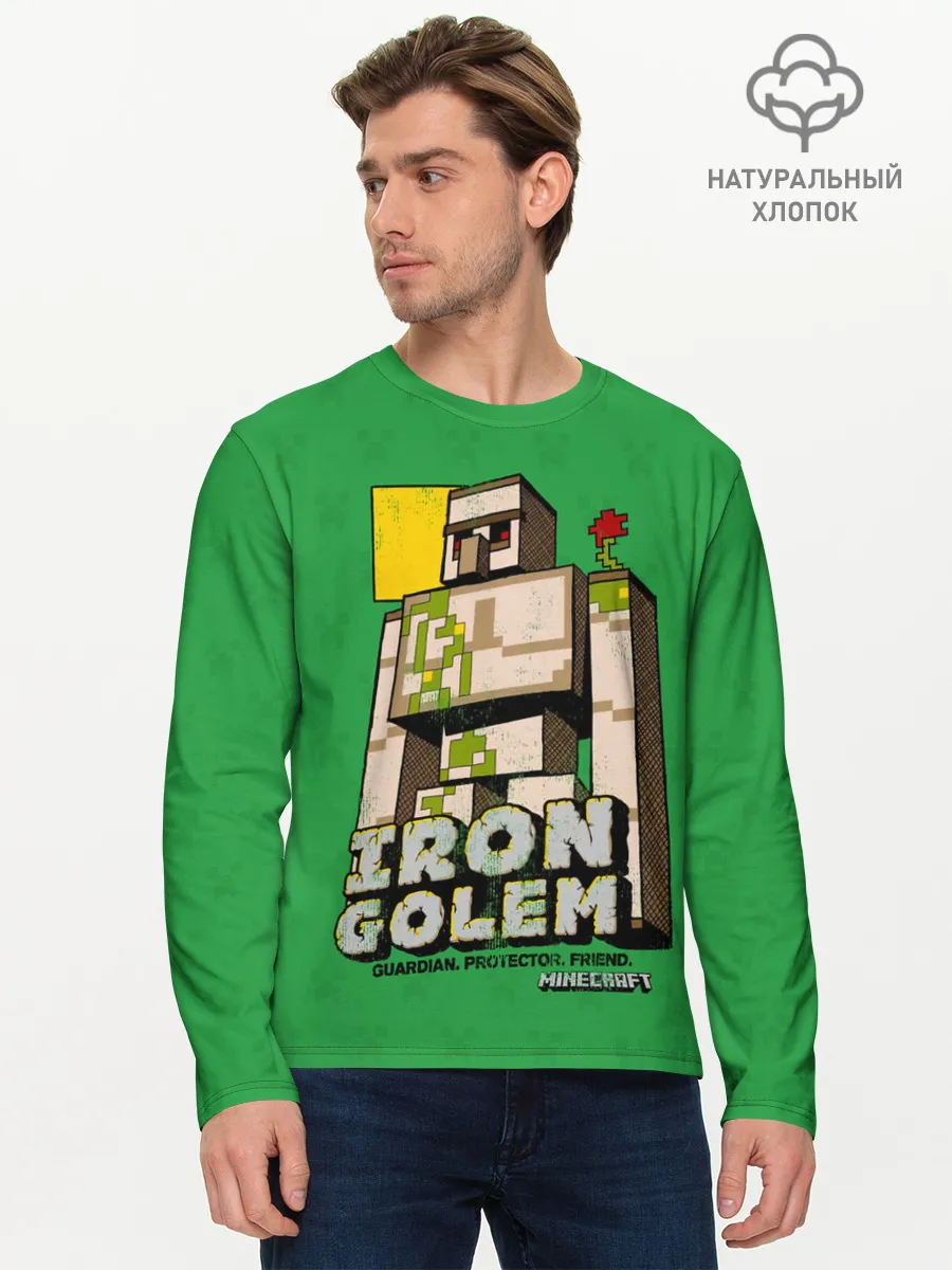 Мужской лонгслив базовый / Железный Голем - Minecraft
