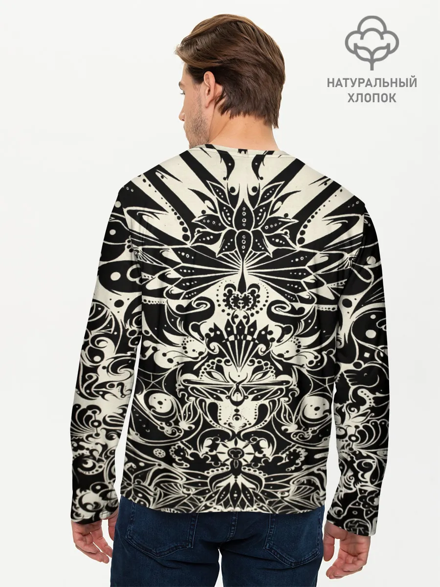 Мужской лонгслив базовый / Муар