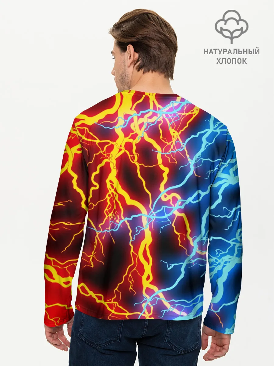 Мужской лонгслив базовый / NEW WORLD / НЬЮ ВОРЛД / МОЛНИИ