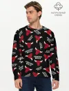 Мужской лонгслив базовый / CHICAGO BULLS БЫКИ УЗОР