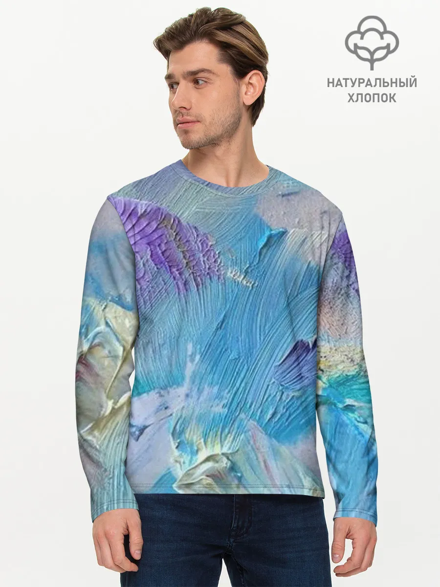 Мужской лонгслив базовый / Оставленная краска