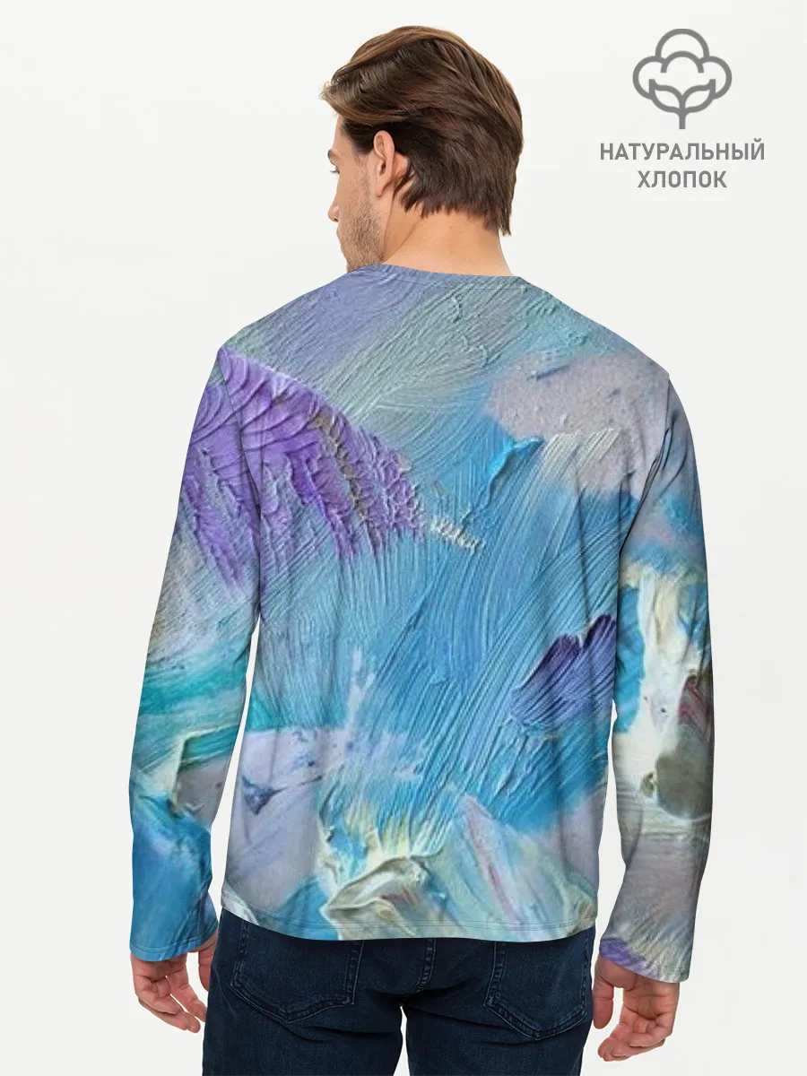 Мужской лонгслив базовый / Оставленная краска