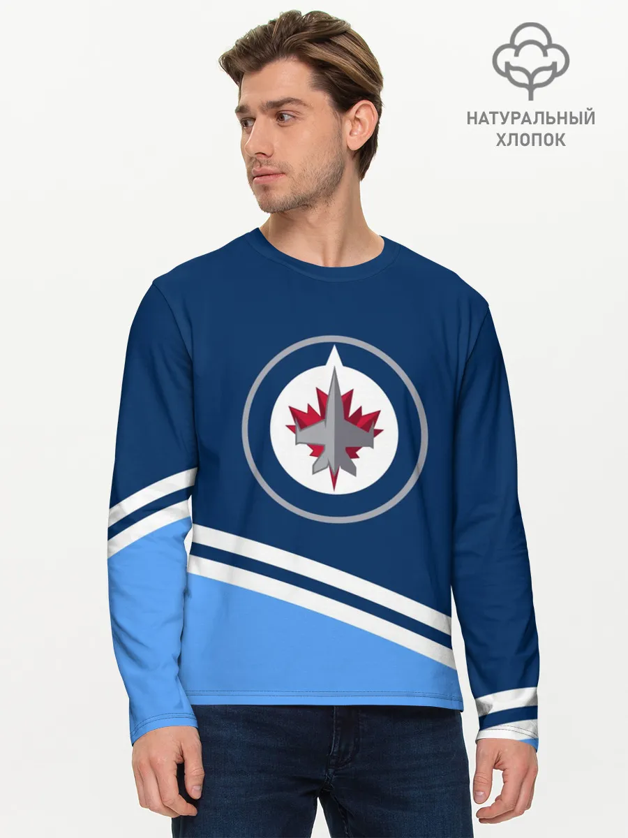 Мужской лонгслив базовый / Виннипег Джетс