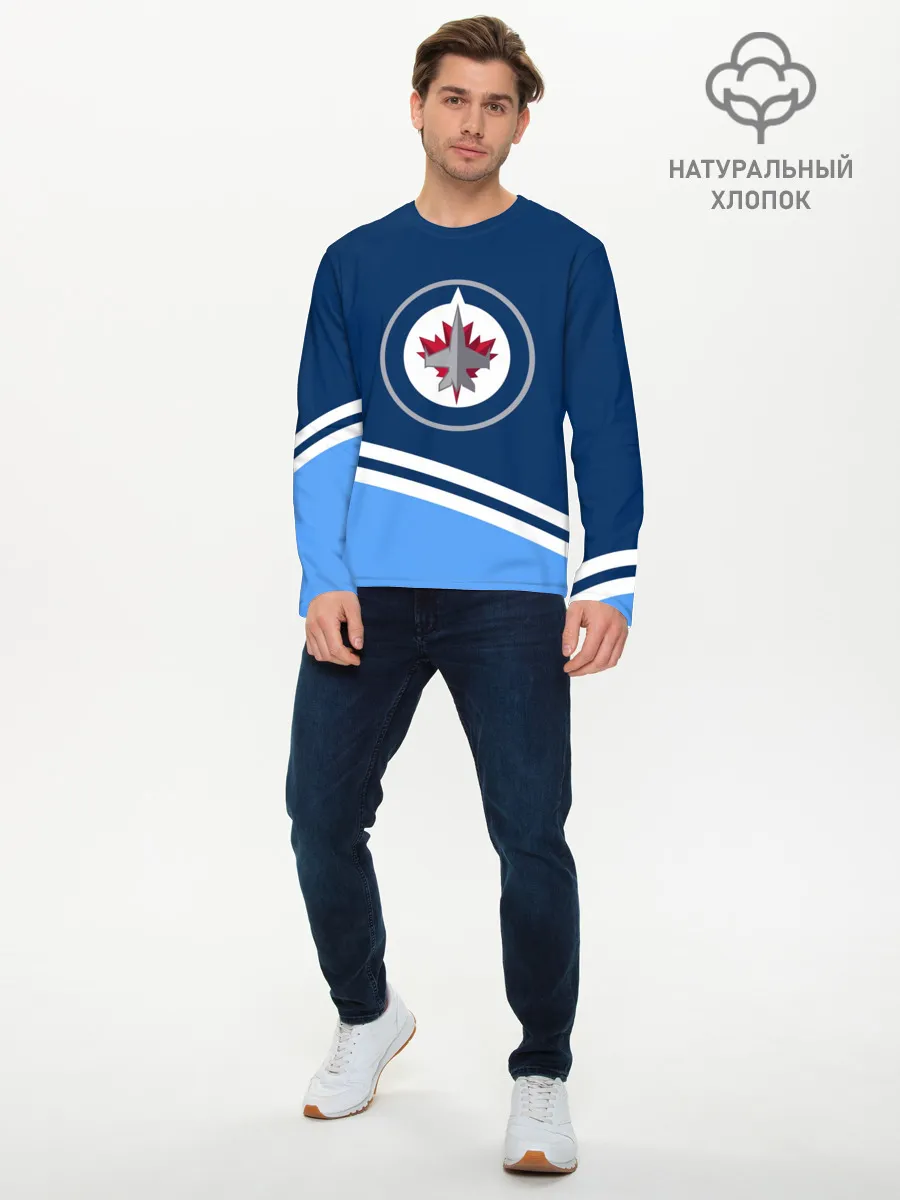 Мужской лонгслив базовый / Виннипег Джетс