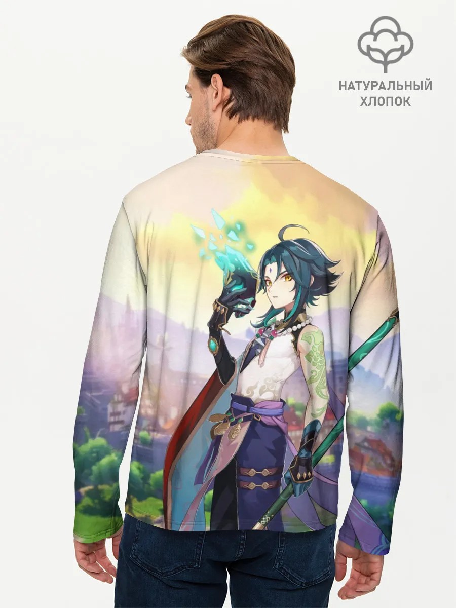 Мужской лонгслив базовый / Xiao, Genshin Impact