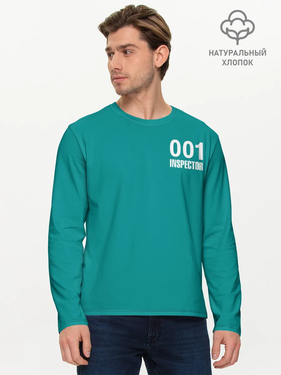 Мужской лонгслив базовый / Игра в кальмара: инспектор 001