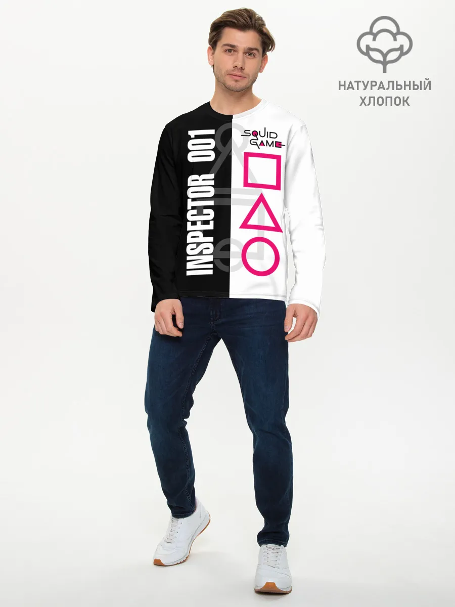 Мужской лонгслив базовый / Squid Game: Inspector 001