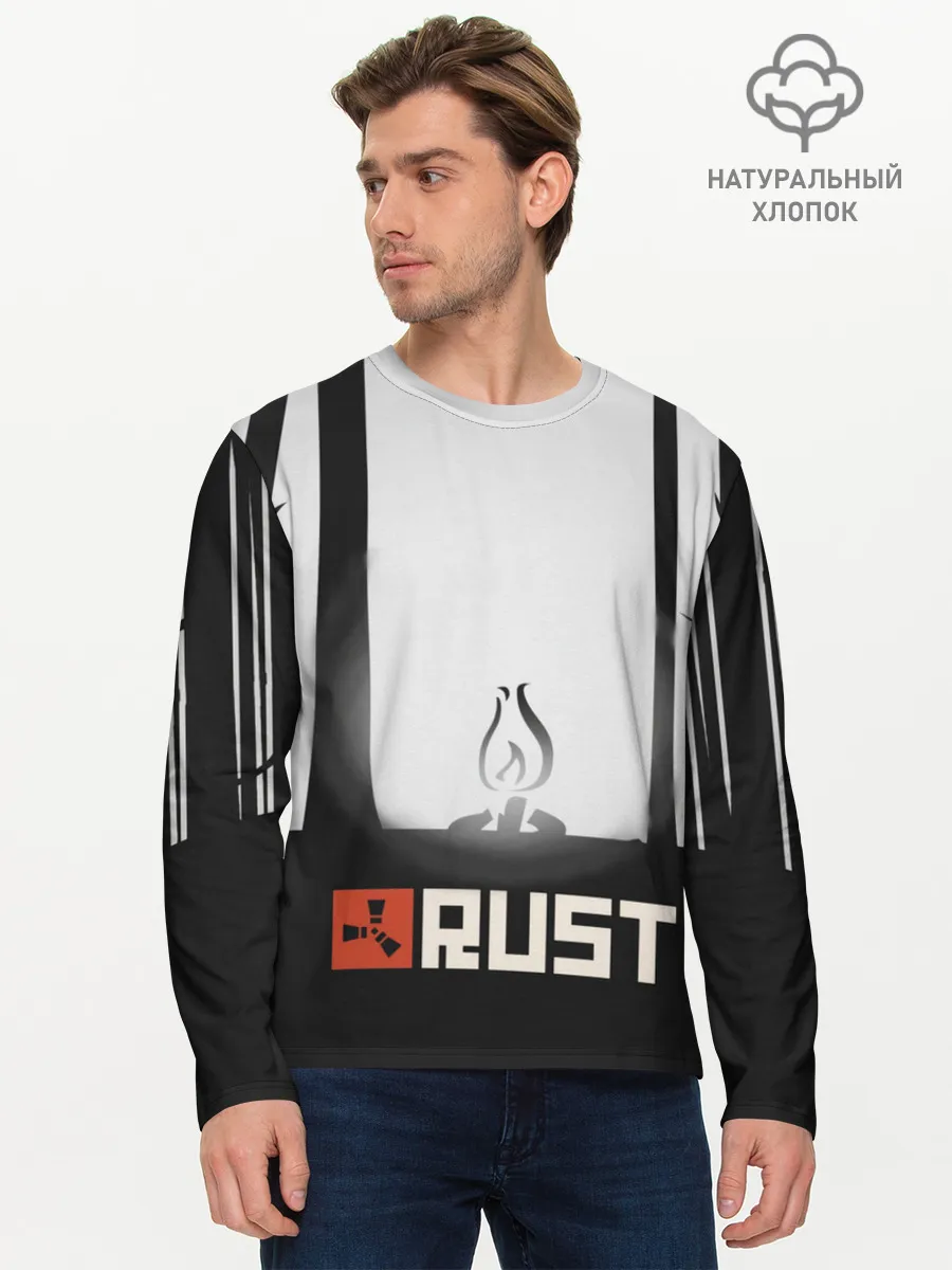 Мужской лонгслив базовый / Огонёк из Раста