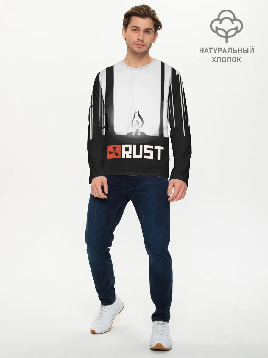 Мужской лонгслив базовый / Огонёк из Раста