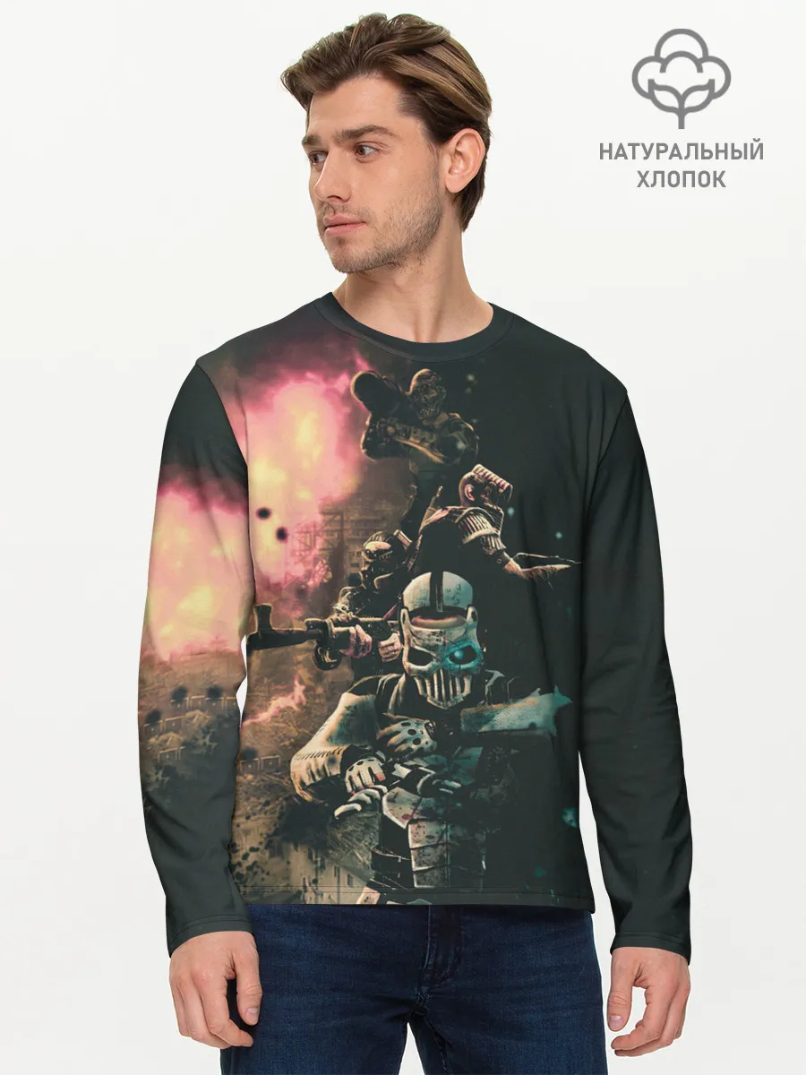 Мужской лонгслив базовый / Моя банда Раст