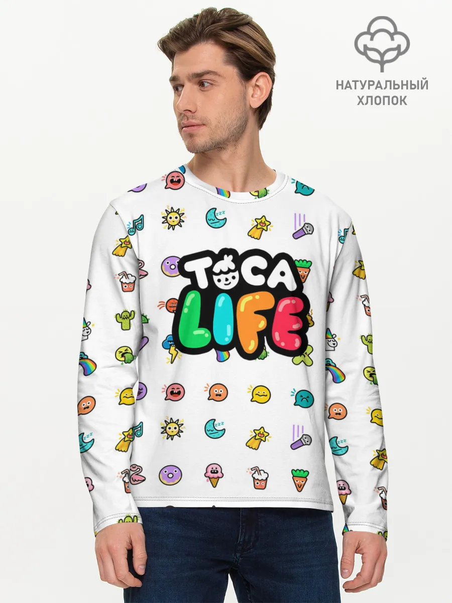 Мужской лонгслив базовый / Логотип | Toca Boca | Тока Бока