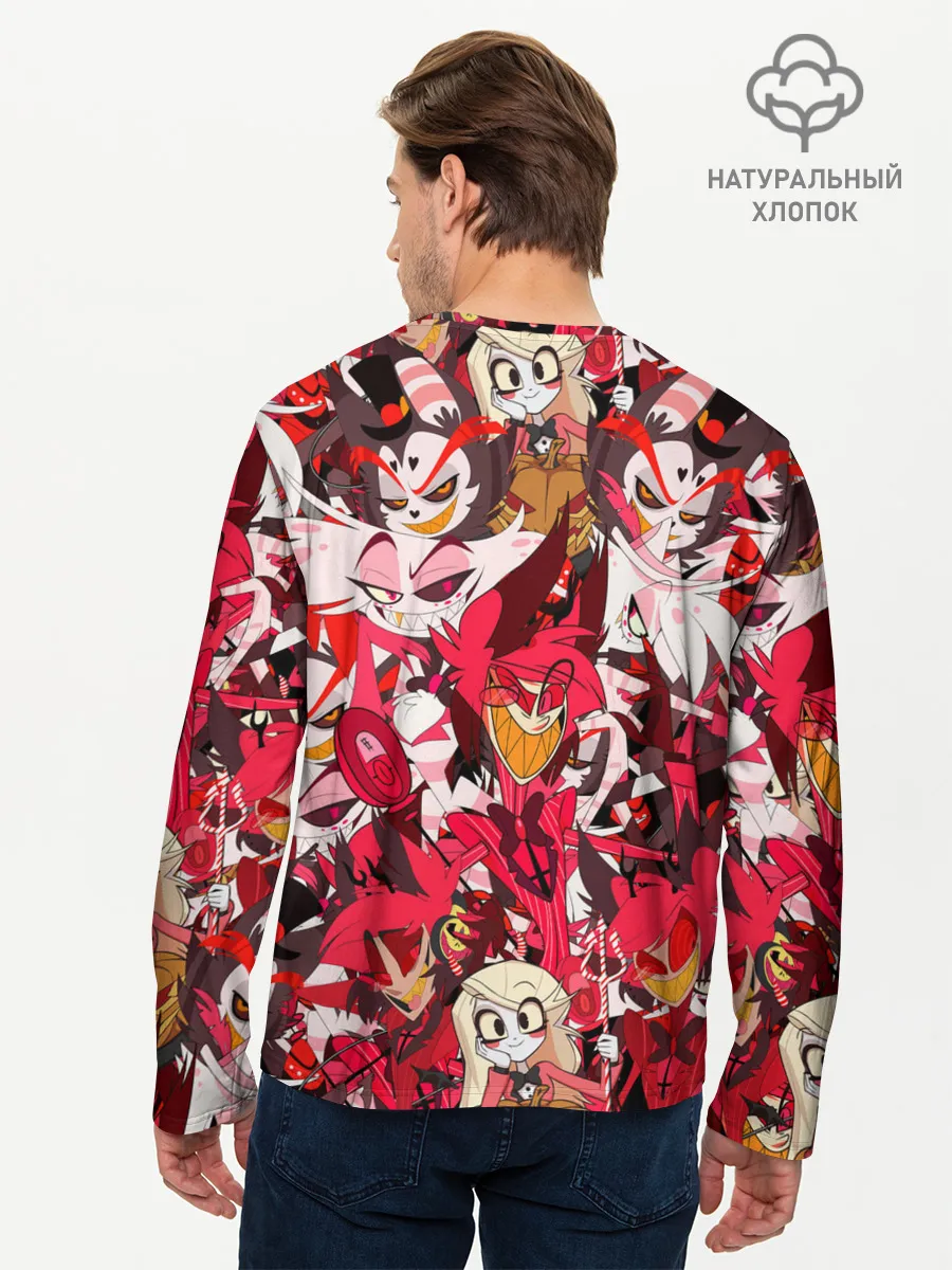 Мужской лонгслив базовый / ОТЕЛЬ ХАЗБИН ПЕРСОНАЖИ МУЛЬТФИЛЬМА