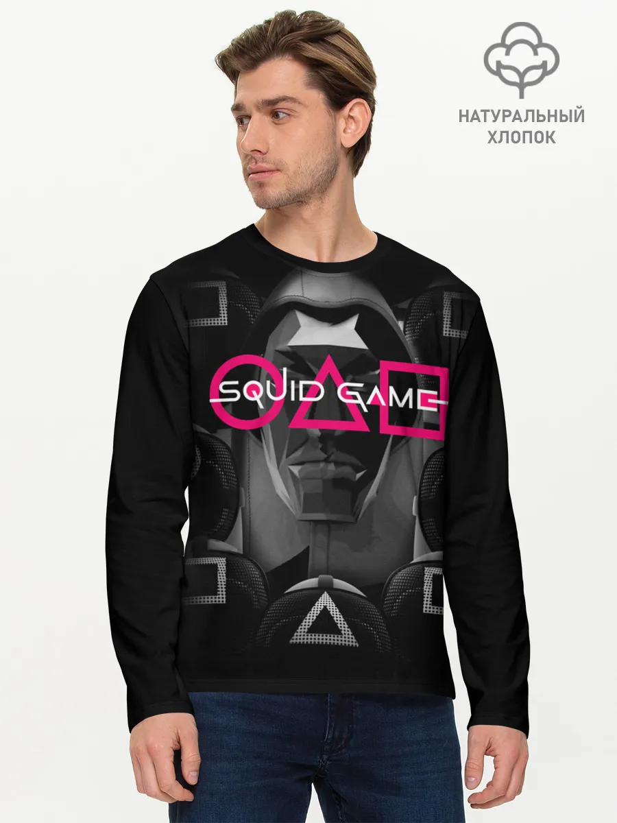 Мужской лонгслив базовый / Squid game: masks