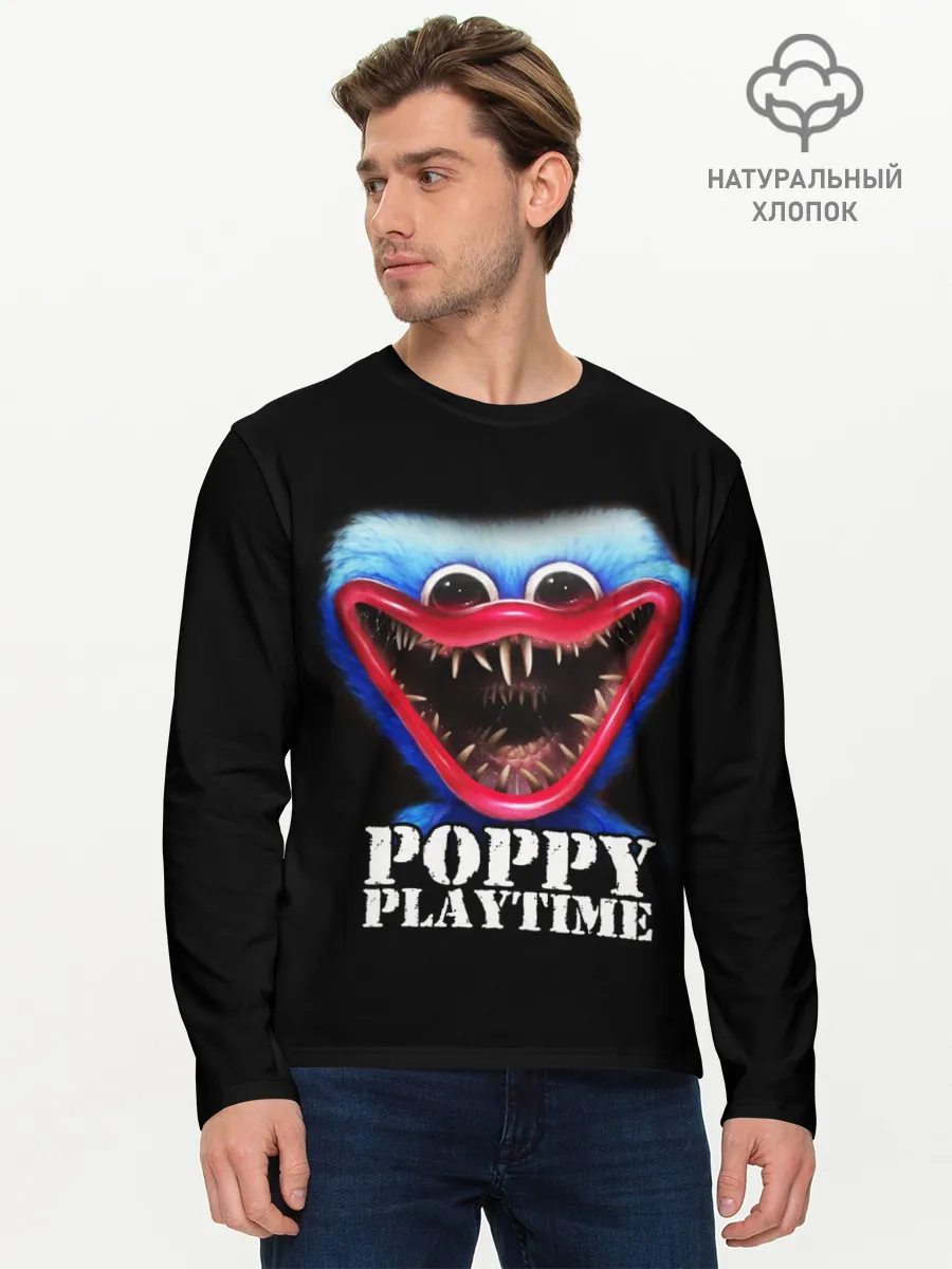Мужской лонгслив базовый / Poppy Playtime ХАГГИ ВАГГИ