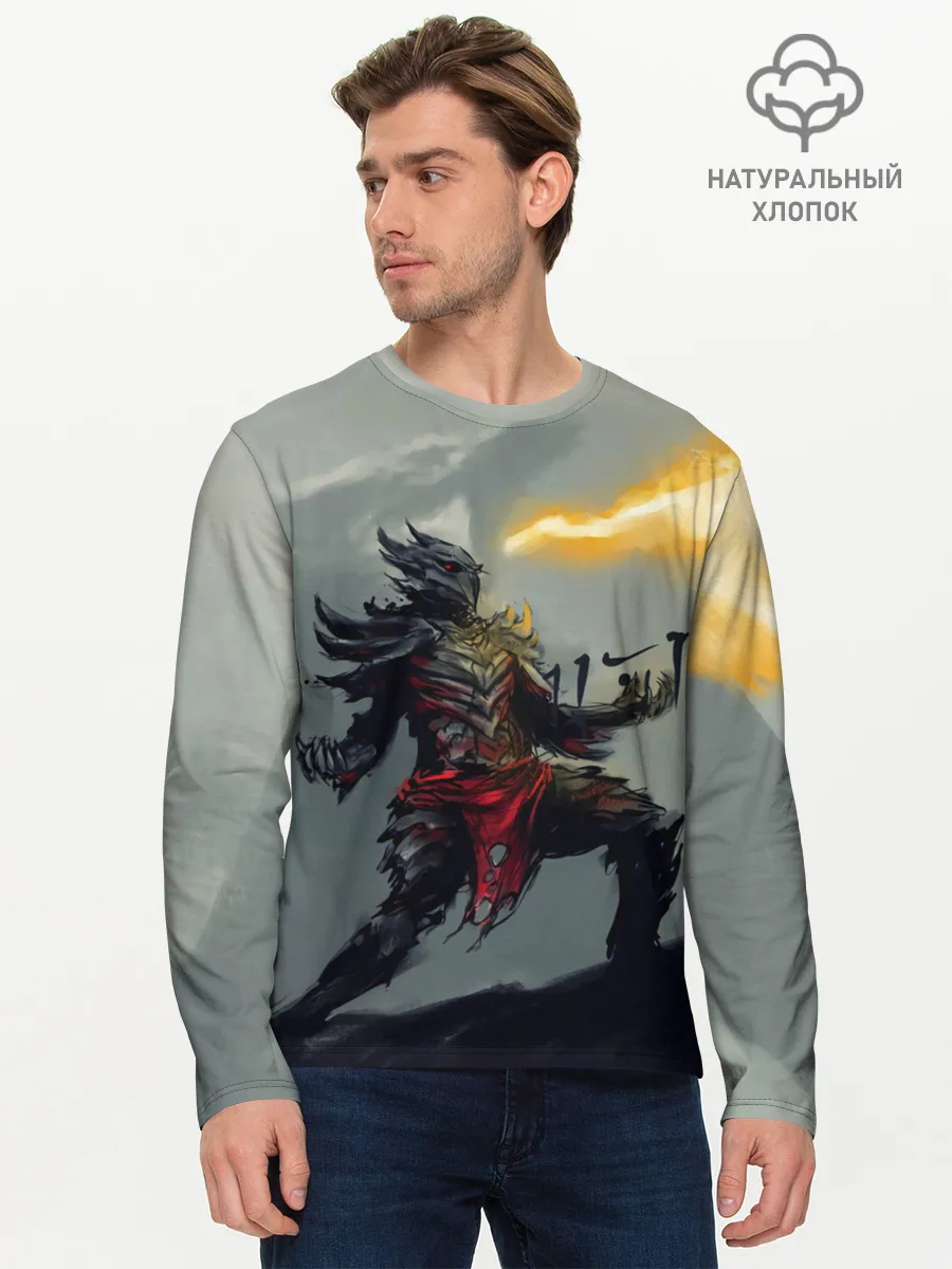 Мужской лонгслив базовый / Dragonborne is here