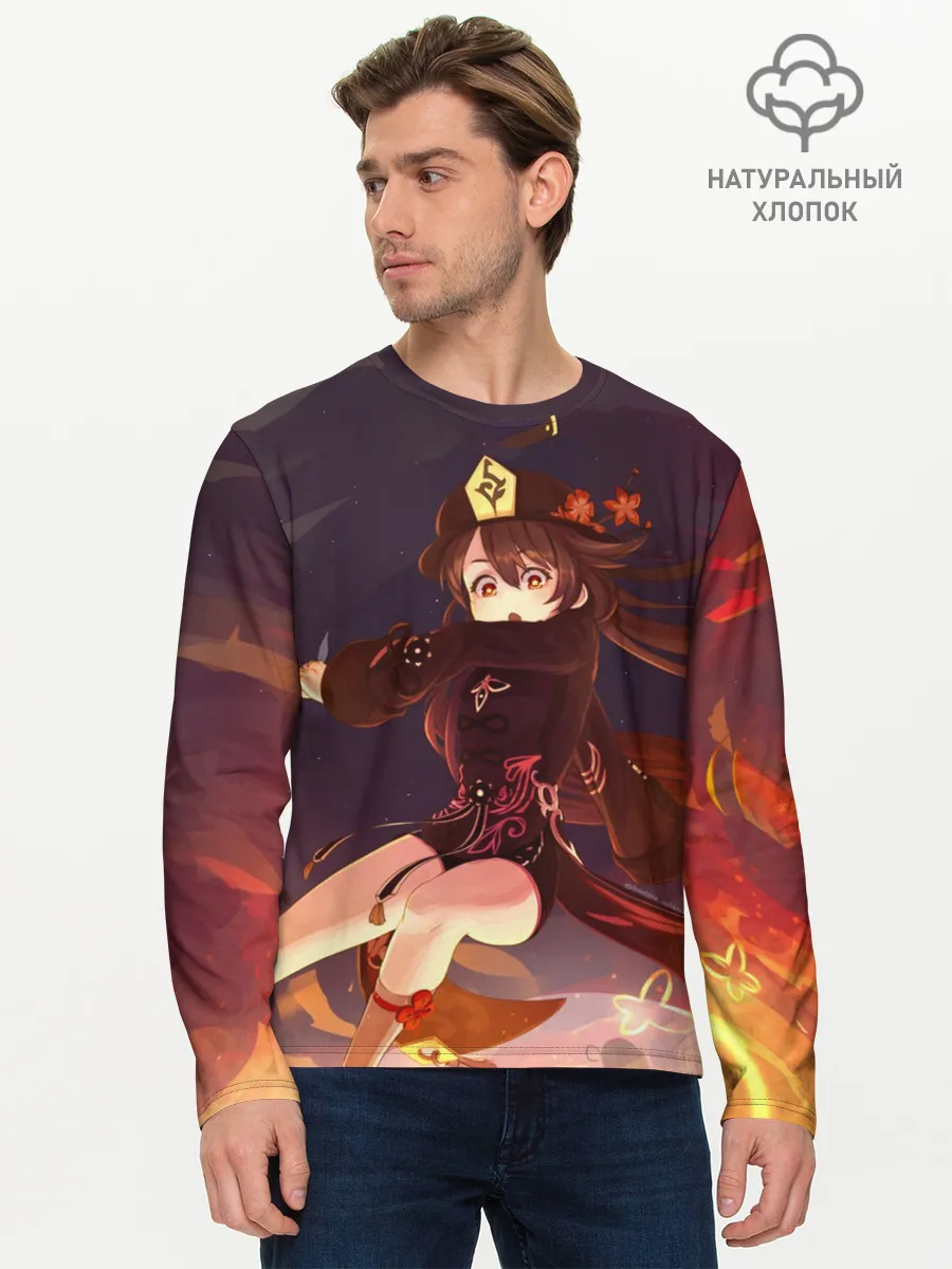 Мужской лонгслив базовый / Hu Tao, Ху Тао