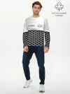 Мужской лонгслив базовый / Hyundai | Стальная решетка