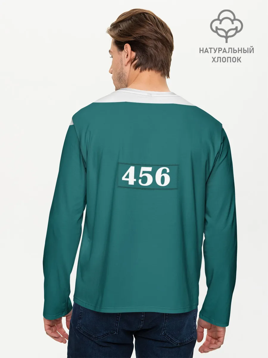 Мужской лонгслив базовый / Как в игре в кальмара. Куртка бирюзовая