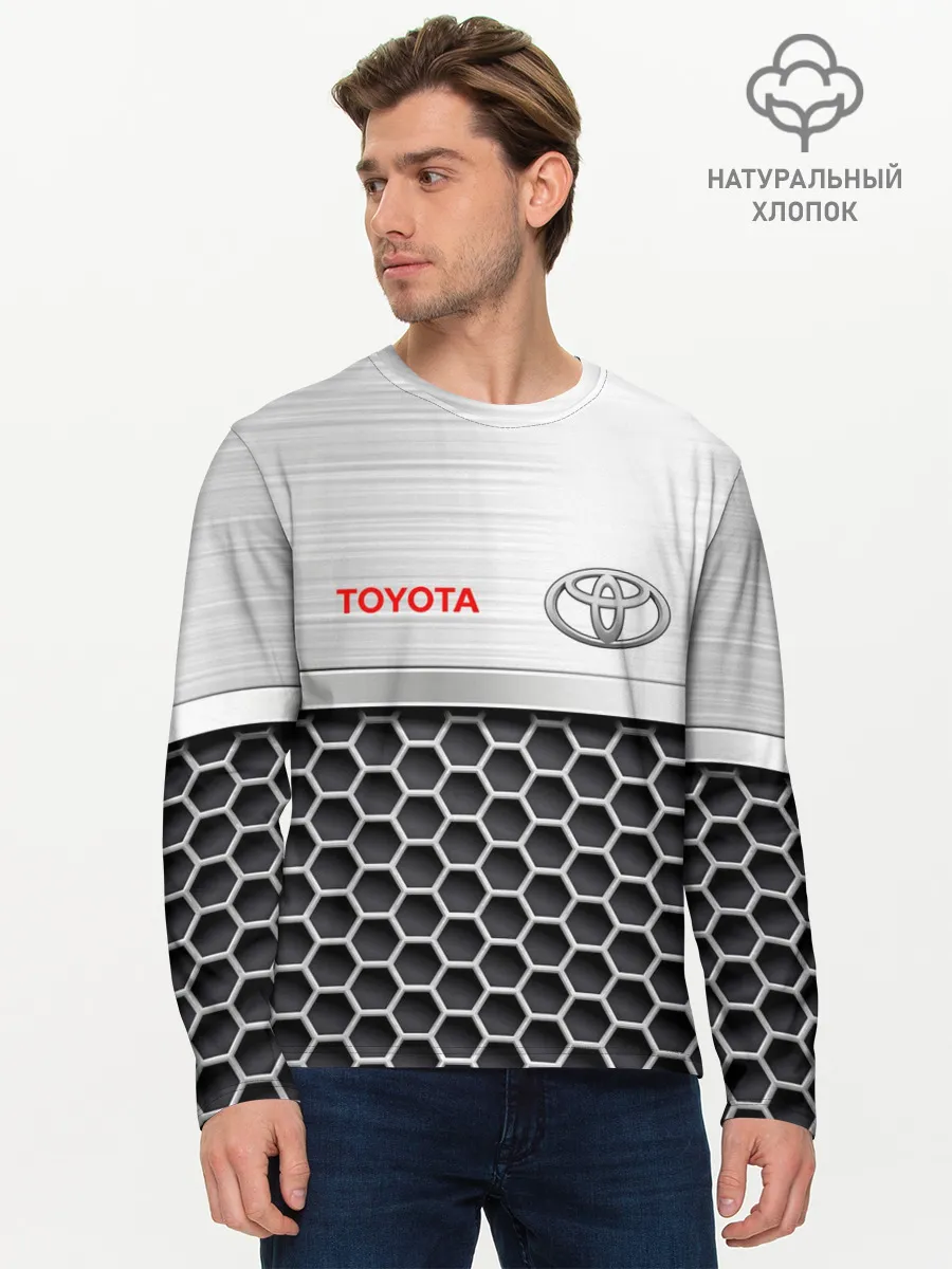 Мужской лонгслив базовый / Toyota | Стальная решетка
