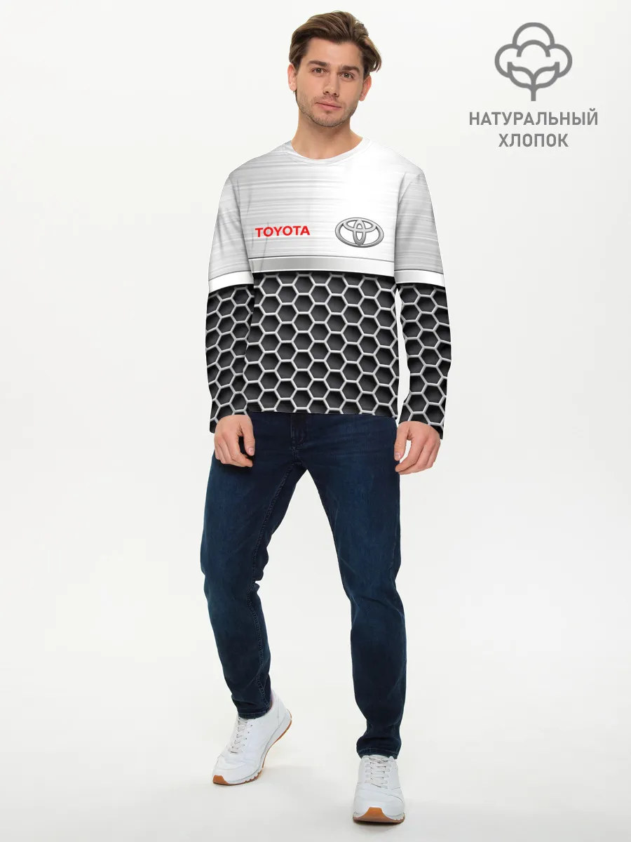 Мужской лонгслив базовый / Toyota | Стальная решетка