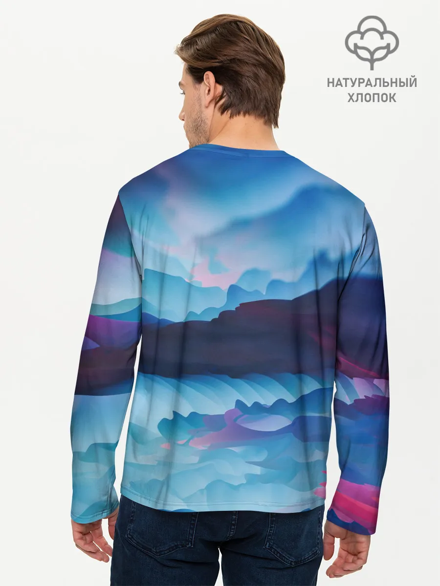 Мужской лонгслив базовый / Грозовые мазки