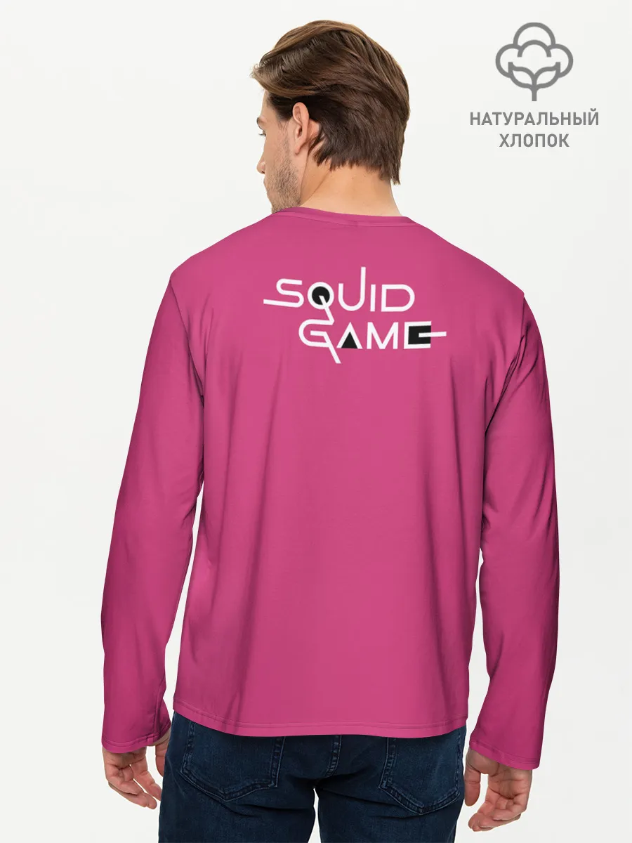 Мужской лонгслив базовый / Игра в кальмара: логотип.