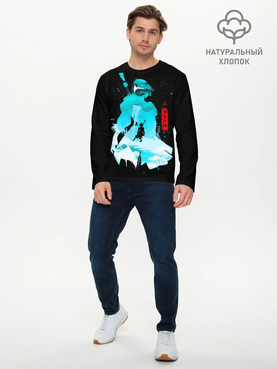 Мужской лонгслив базовый / Nier: Automata - 2B