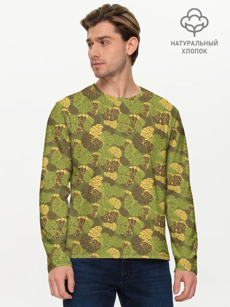 Мужской лонгслив базовый / Мозги