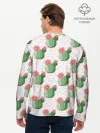 Мужской лонгслив базовый / Паттерн из кактусов