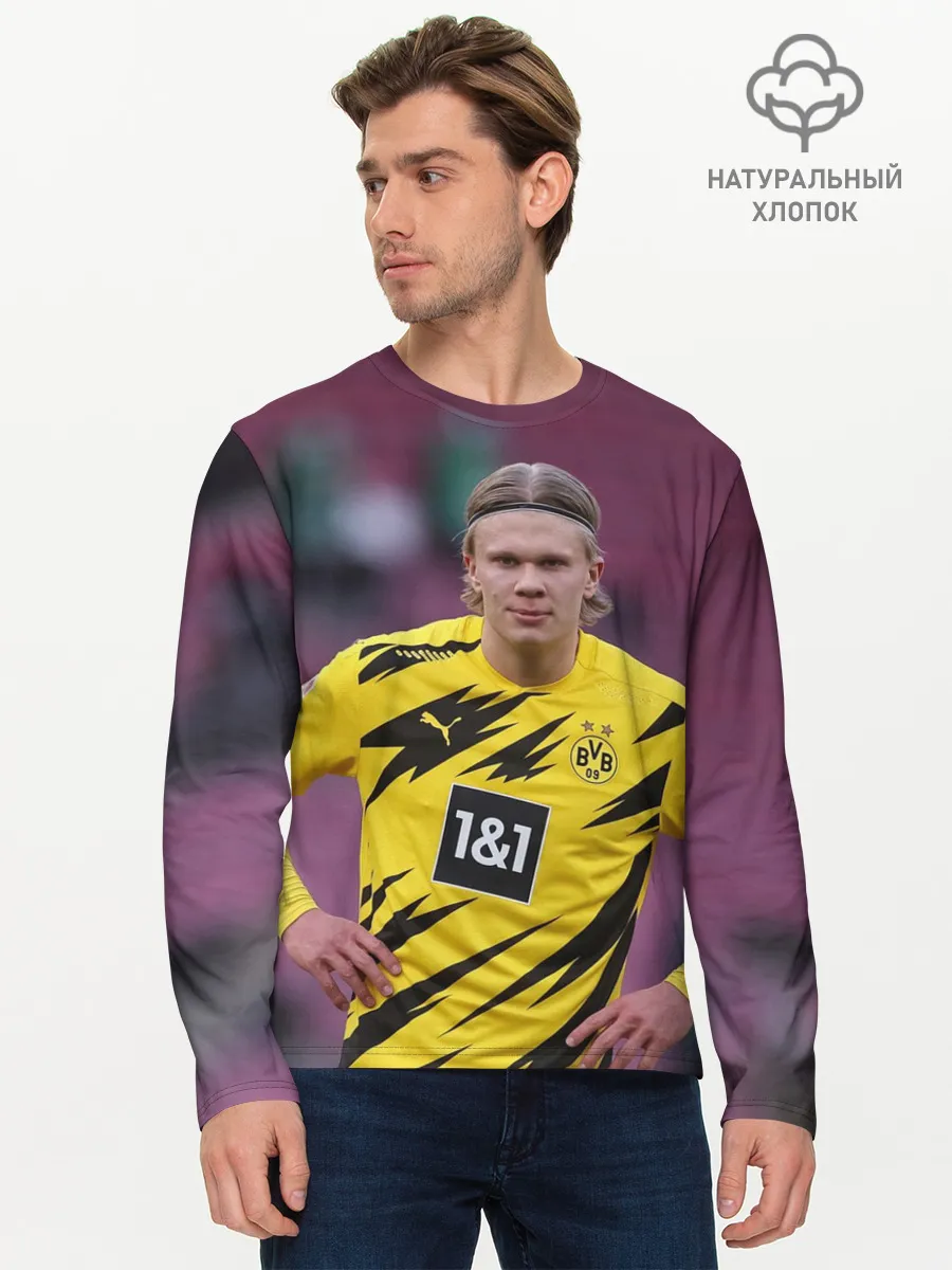 Мужской лонгслив базовый / Erling Haaland