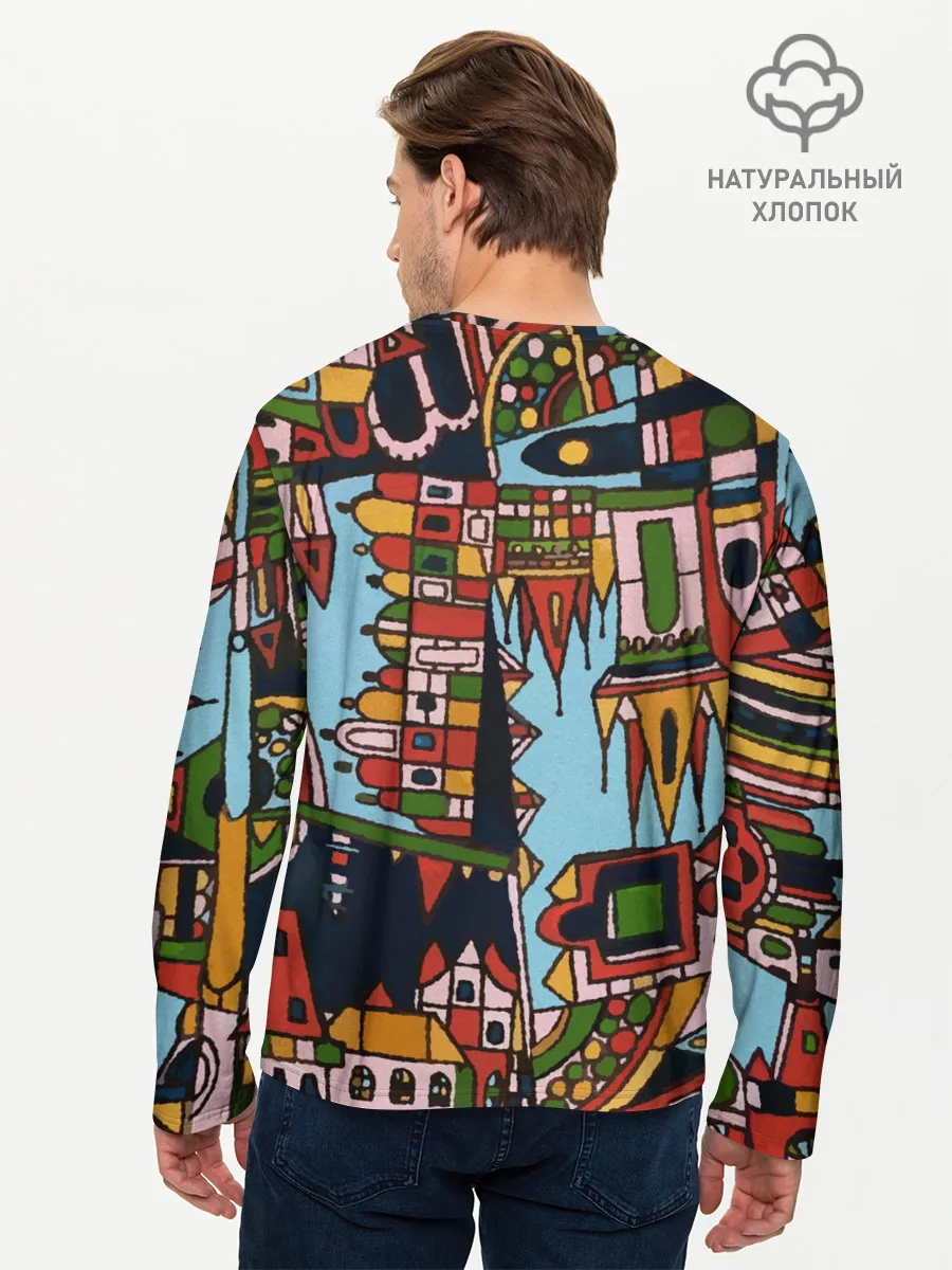 Мужской лонгслив базовый / Рождество в Праге