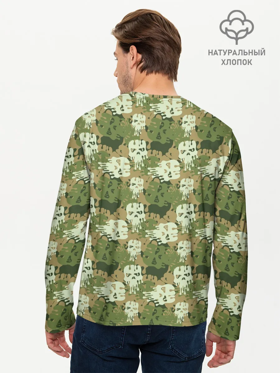 Мужской лонгслив базовый / Силуэты Черепов