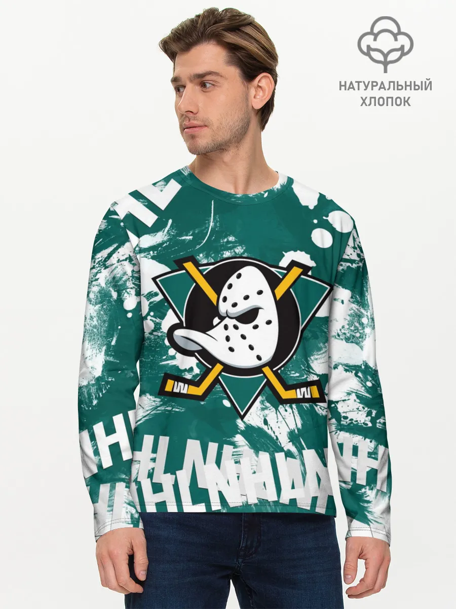 Мужской лонгслив базовый / Анахайм Дакс | Anaheim Ducks