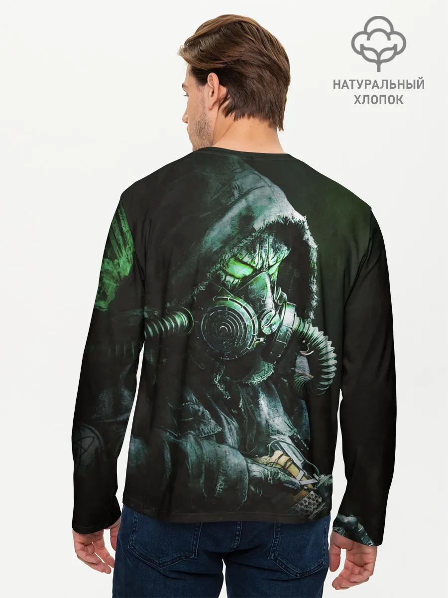 Мужской лонгслив базовый / Chernobylite - Черный сталкер