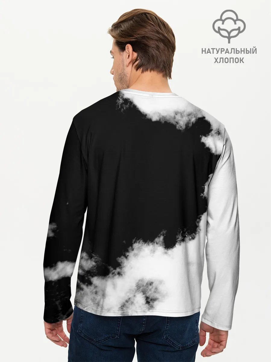 Мужской лонгслив базовый / Все пацаны на черном фоне Южный Парк