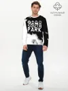 Мужской лонгслив базовый / Все пацаны на черном фоне Южный Парк