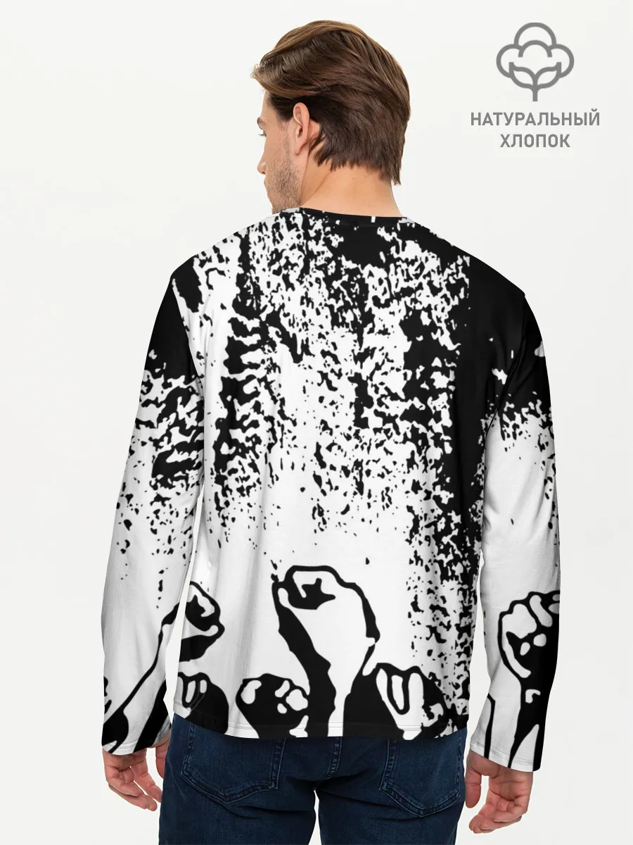 Мужской лонгслив базовый / АНАРХИЯ / РЕВОЛЮЦИЯ,