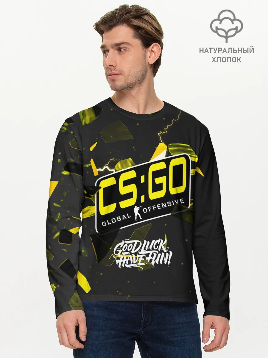 Мужской лонгслив базовый / Новая эра CS:GO