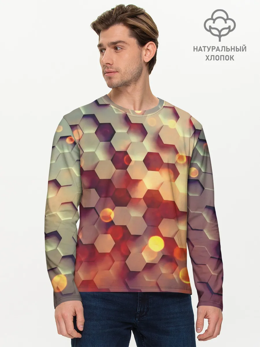 Мужской лонгслив базовый / 3Д фигуры