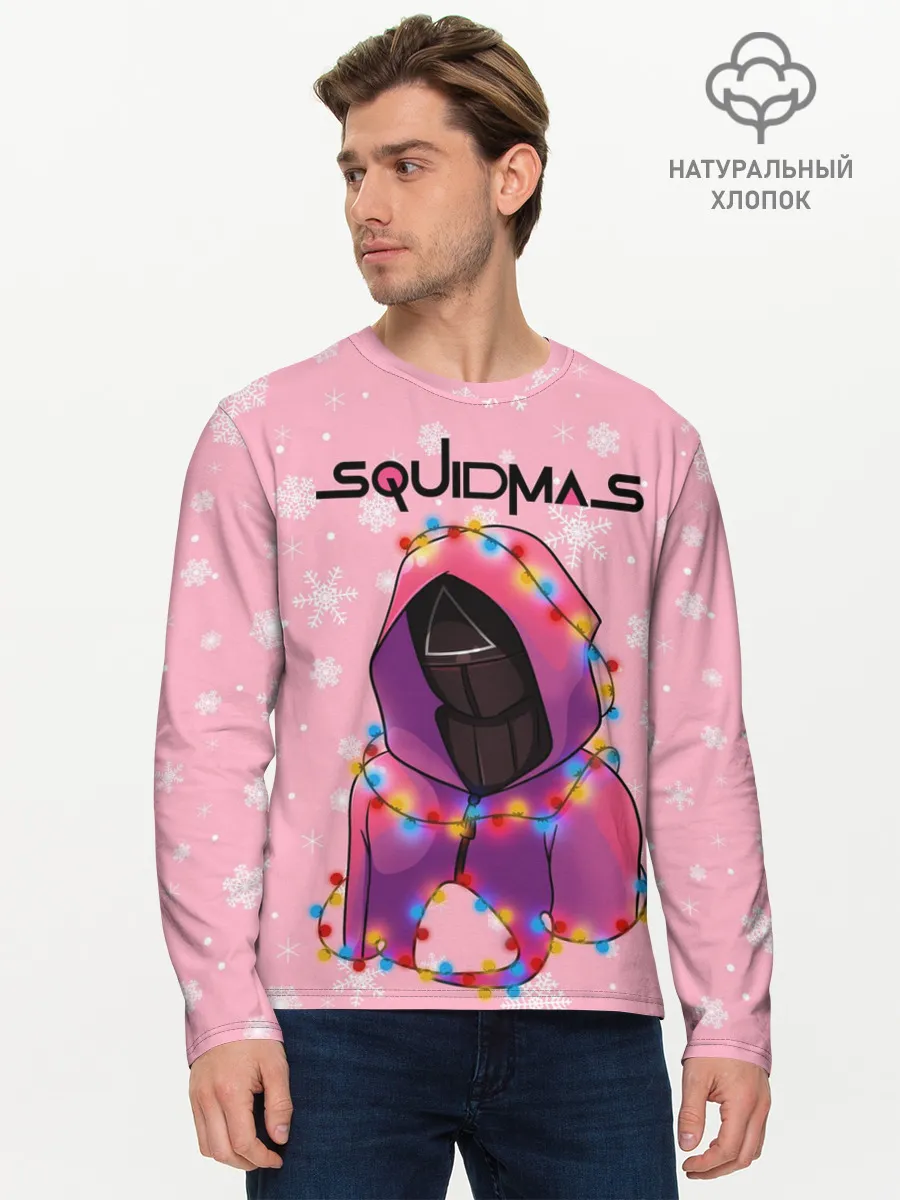 Мужской лонгслив базовый / Страж в гирлянде