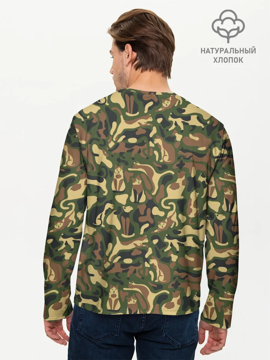 Мужской лонгслив базовый / Коты и Кошки